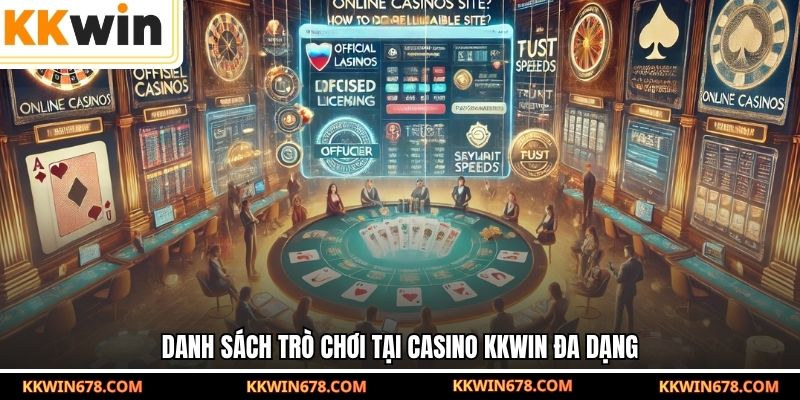 Danh sách trò chơi tại Casino KKWIN đa dạng